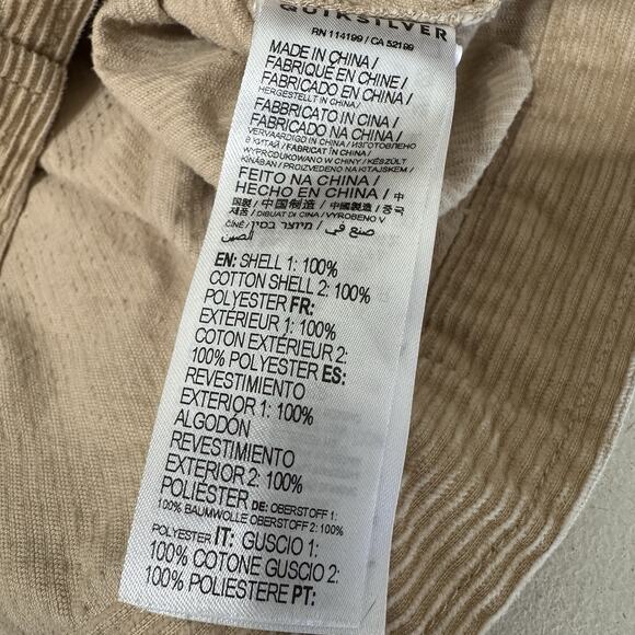 Quicksilver Jacket Women XS Tan Corduroy Sherpa Relaxed Amanda Field Shacket - Picture 12 of 13
